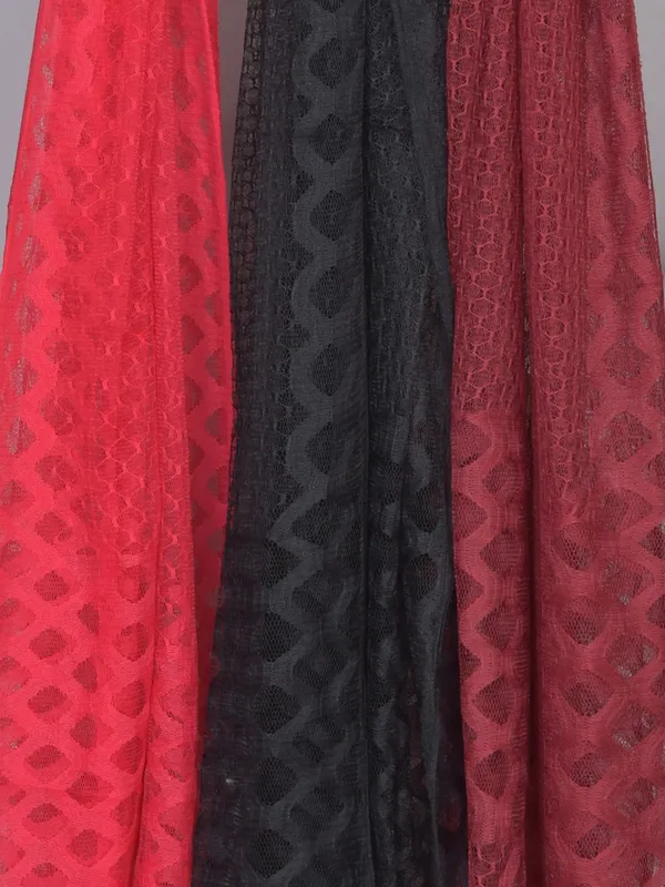Multicolor_Net_Self_Design_Dupatta_For_Women_(Pack_Of_3)