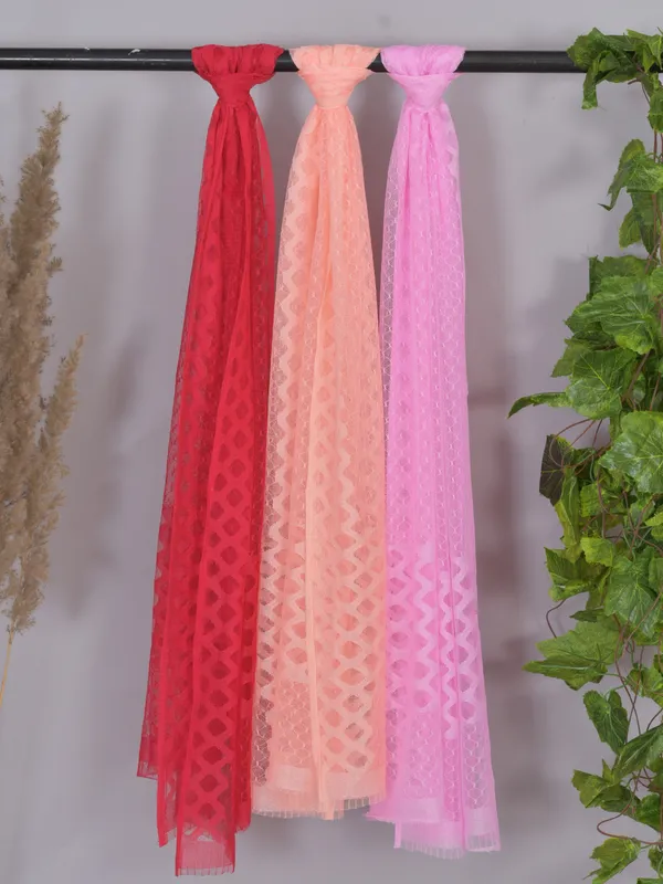 Multicolor_Net_Self_Design_Dupatta_For_Women_(Pack_Of_3)