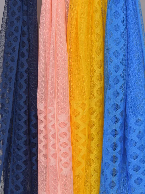 Multicolor_Net_Self_Design_Dupatta_For_Women_(Pack_Of_4)