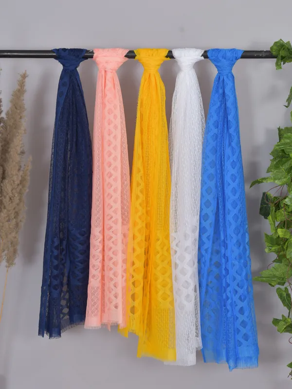 Multicolor_Net_Self_Design_Dupatta_For_Women_(Pack_Of_5)