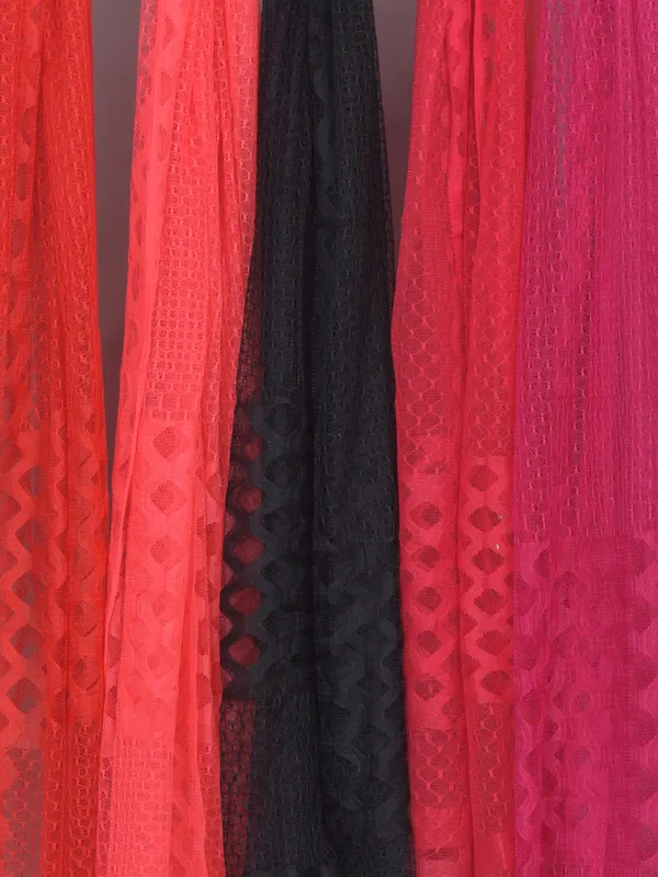 Multicolor_Net_Self_Design_Dupatta_For_Women_(Pack_Of_5)