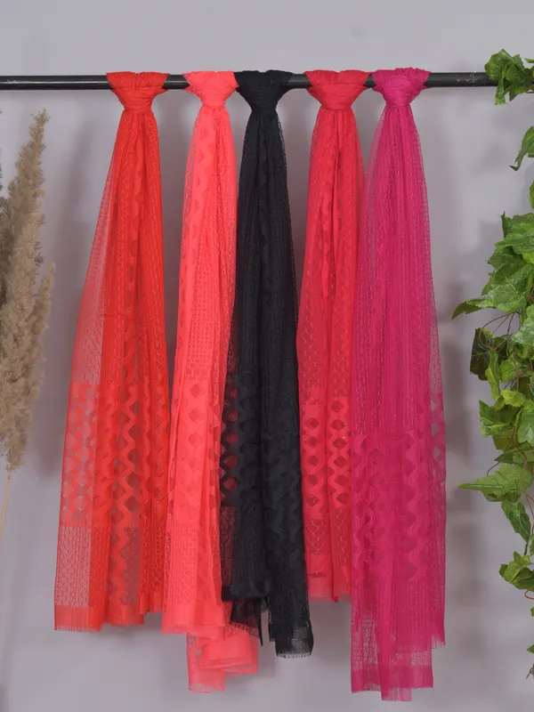 Multicolor_Net_Self_Design_Dupatta_For_Women_(Pack_Of_5)
