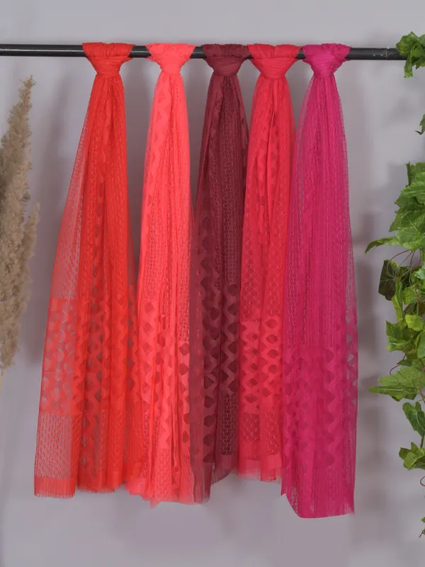 Multicolor_Net_Self_Design_Dupatta_For_Women_(Pack_Of_5)