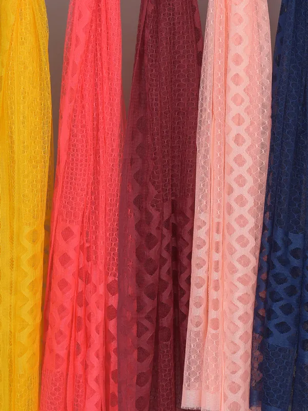 Multicolor_Net_Self_Design_Dupatta_For_Women_(Pack_Of_5)