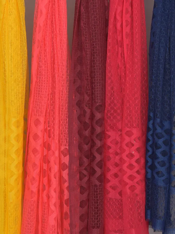 Multicolor_Net_Self_Design_Dupatta_For_Women_(Pack_Of_5)
