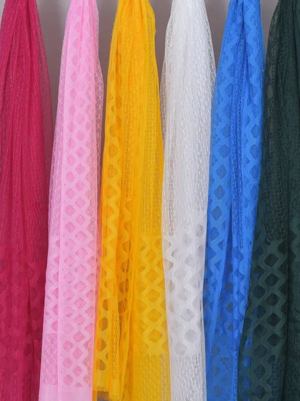 Multicolor_Net_Self_Design_Dupatta_For_Women_(Pack_Of_6)