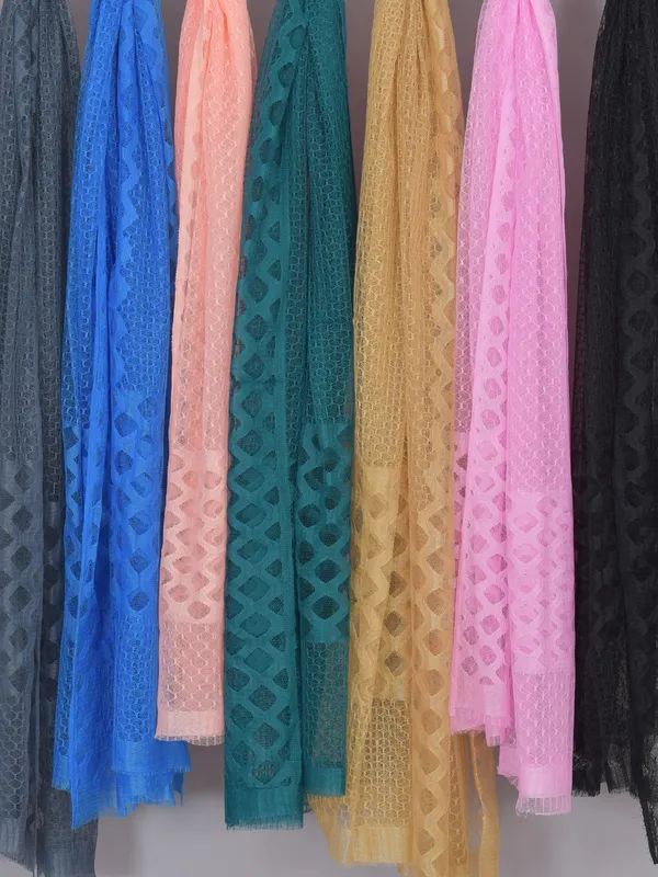Multicolor_Net_Self_Design_Dupatta_For_Women_(Pack_Of_7)