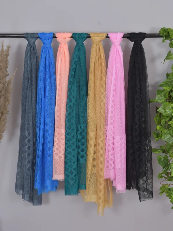 Multicolor_Net_Self_Design_Dupatta_For_Women_(Pack_Of_7)