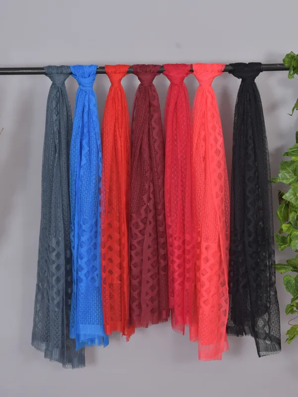 Multicolor_Net_Self_Design_Dupatta_For_Women_(Pack_Of_7)