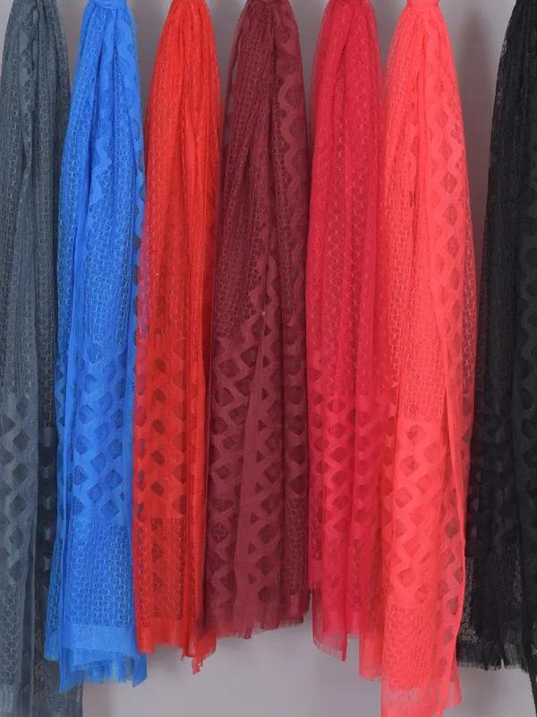 Multicolor_Net_Self_Design_Dupatta_For_Women_(Pack_Of_7)
