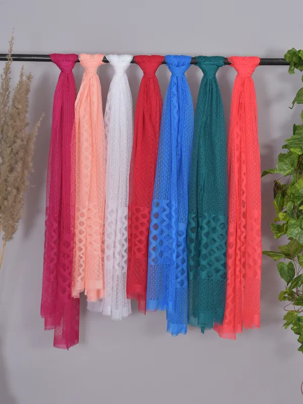 Multicolor_Net_Self_Design_Dupatta_For_Women_(Pack_Of_7)