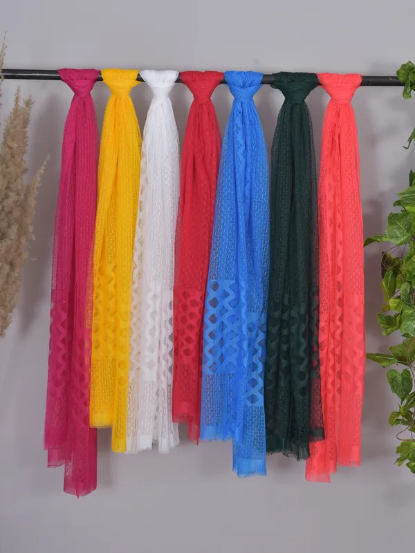 Multicolor_Net_Self_Design_Dupatta_For_Women_(Pack_Of_7)