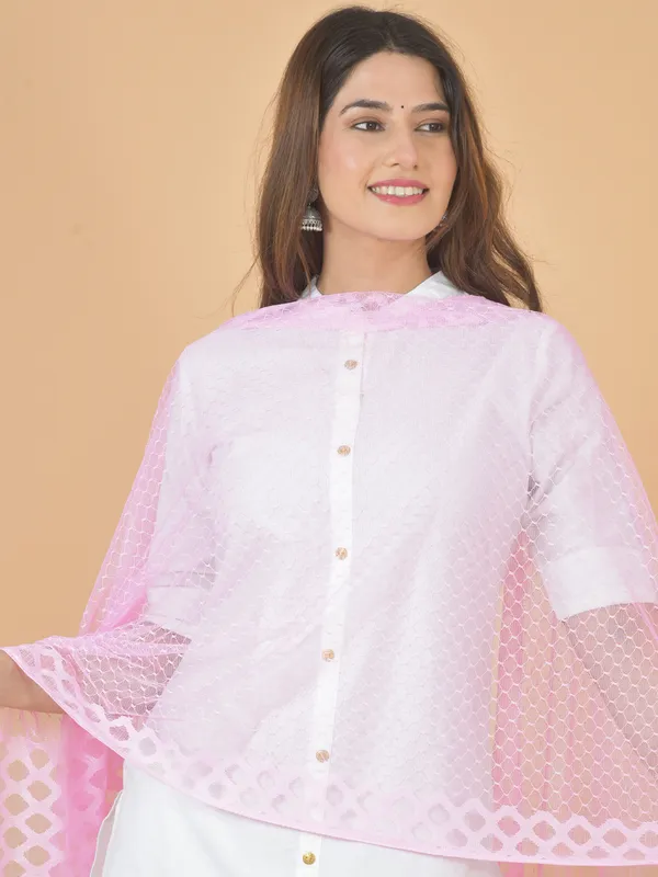 Pink_Net_Self_Design_Dupatta_For_Women