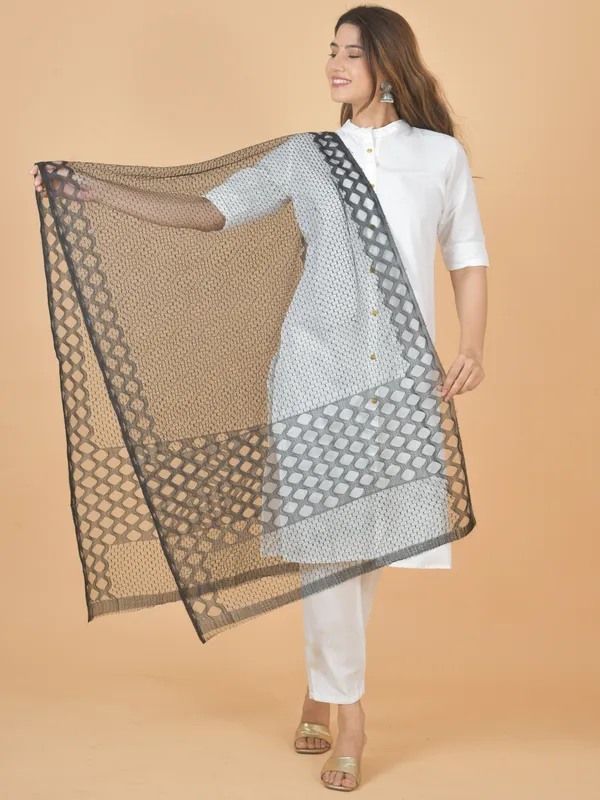 Black_Net_Self_Design_Dupatta_For_Women