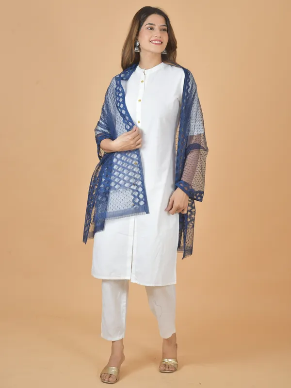 Dark_Blue_Net_Self_Design_Dupatta_For_Women