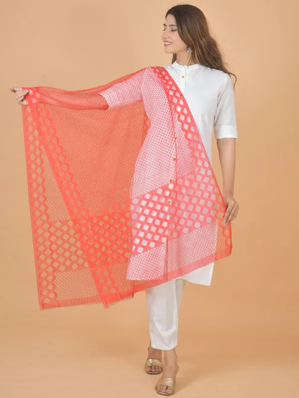 Red_Net_Self_Design_Dupatta_For_Women