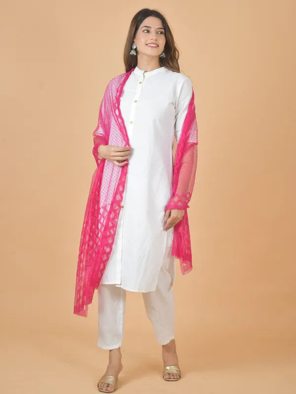 Pink_Net_Self_Design_Dupatta_For_Women