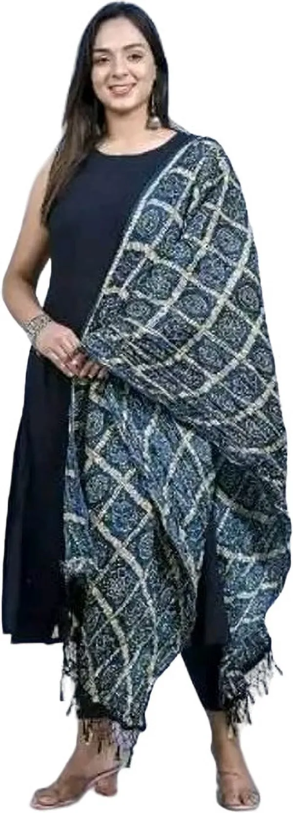 Dark_Blue_Chiffon_Printed_Dupatta_For_Women