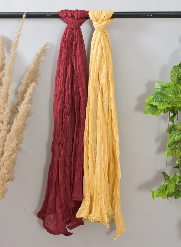 Multicolor_Pure_Cotton_Solid_Dupatta_For_Women_(Pack_Of_2)