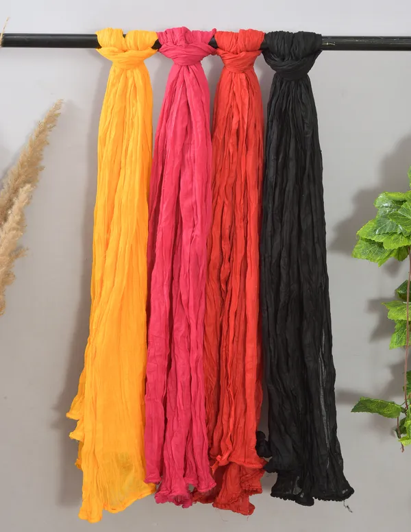 Multicolor_Pure_Cotton_Solid_Dupatta_For_Women_(Pack_Of_4)