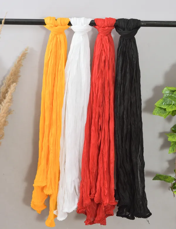 Yellow_Pure_Cotton_Solid_Dupatta_For_Women_(Pack_Of_4)