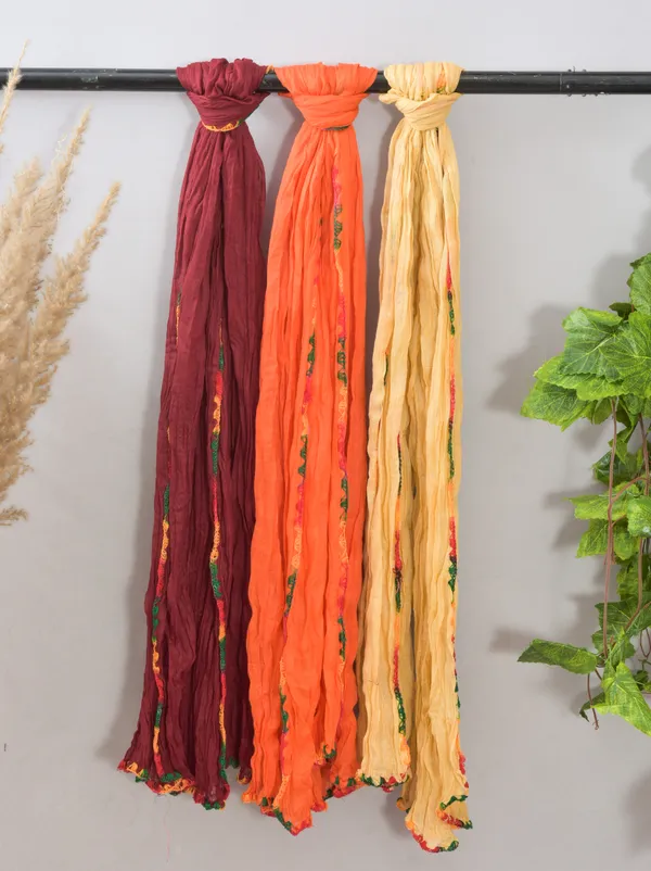 Multicolor_Pure_Cotton_Solid_Dupatta_For_Women_(Pack_Of_3)