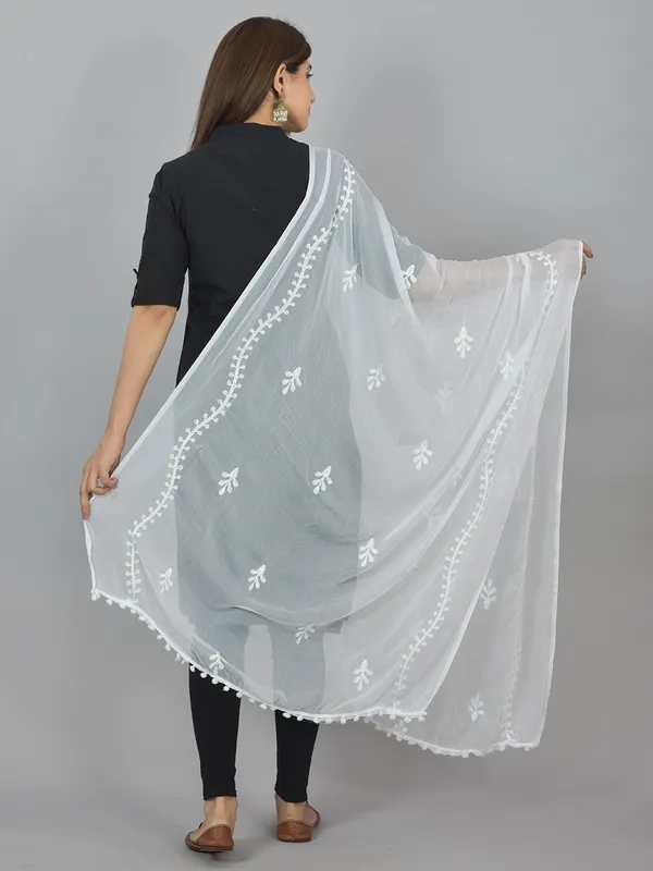 White_Chiffon_Embroidered_Dupatta_For_Women