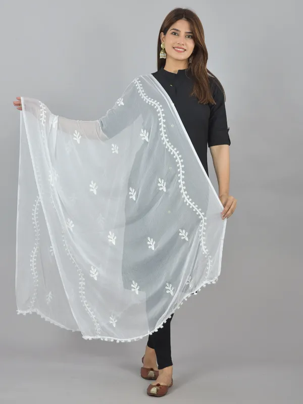 White_Chiffon_Embroidered_Dupatta_For_Women