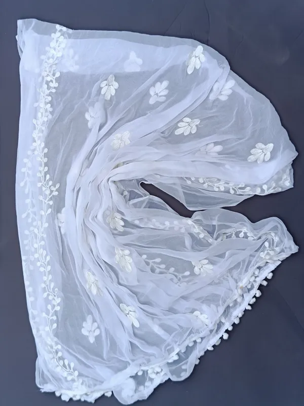 White_Chiffon_Embroidered_Applique_Dupatta_For_Women