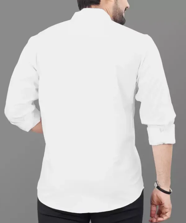 White_Regular_Fit_Texture_New_Design_Shirt_For_Men