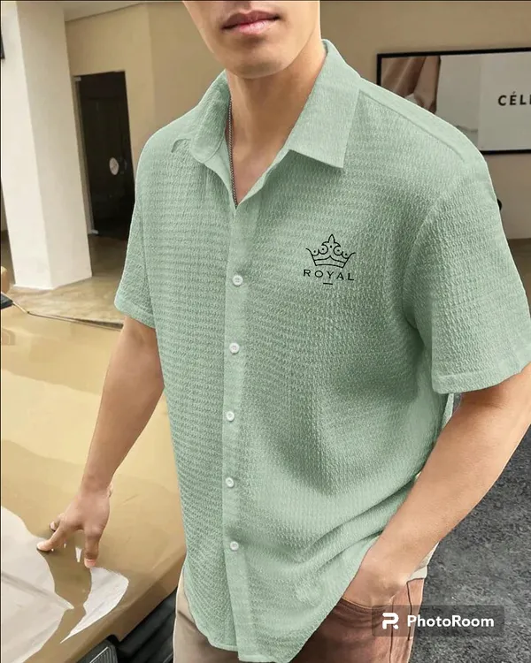 Green_Regular_Fit_Popcorn_New_Design_Shirt_For_Men