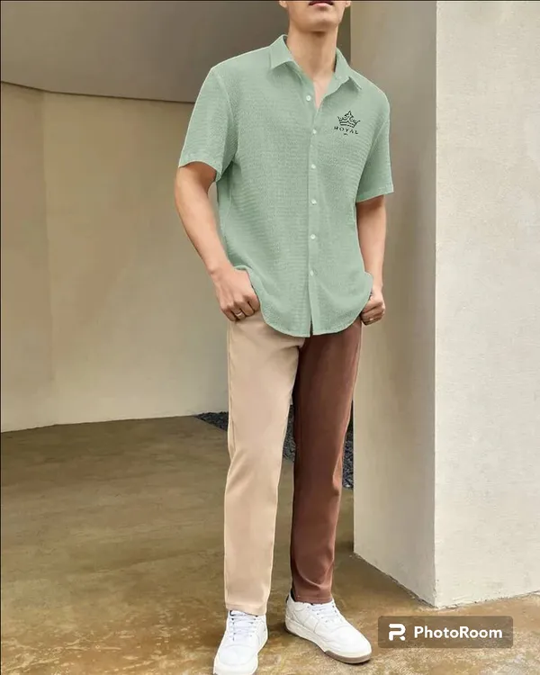 Green_Regular_Fit_Popcorn_New_Design_Shirt_For_Men