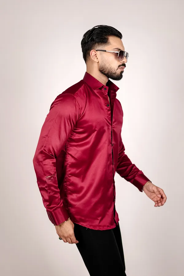 MEN'S_PLAIN_MAROON_SHIRT
