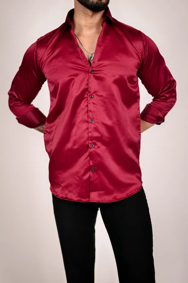 MEN'S_PLAIN_MAROON_SHIRT