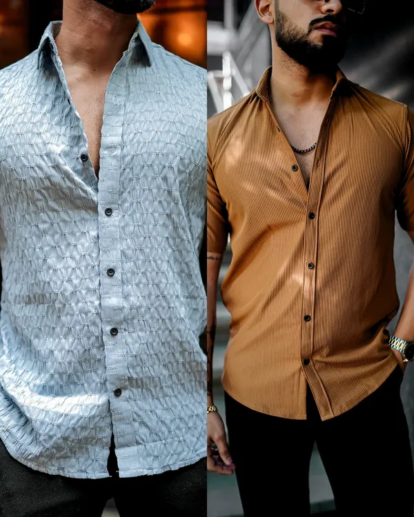 Pack_Of_2_Butterfly_Texture_&_Lime_Line_Full_Sleeve_Shirt_For_Men