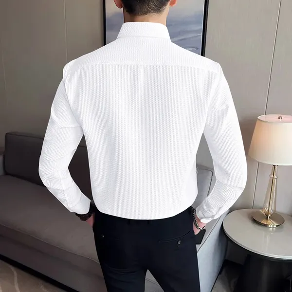 Pack_Of_2_Waffle_Texture_Long_Sleeve_Shirt_&_Men's_Black_Waffle_Shirt