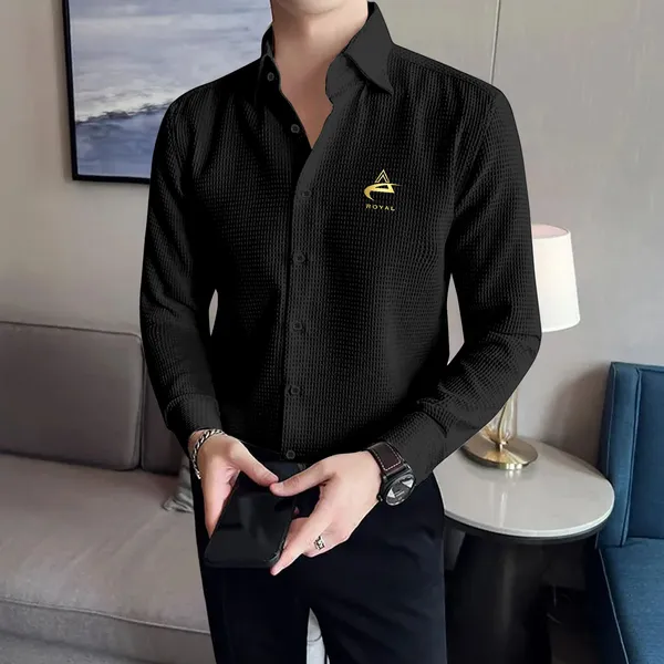 Black_Regular_Fit_Texture_New_Design_Shirt_For_Men