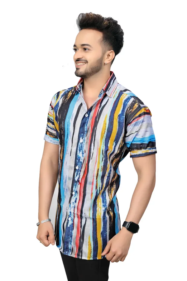 MEN’S_MULTICOLOR_ABSTRACT_STRIPED_SHIRT