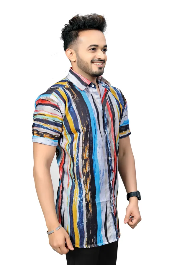 MEN’S_MULTICOLOR_ABSTRACT_STRIPED_SHIRT