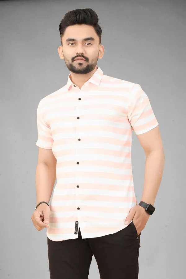 MEN’S_PEACH_&_WHITE_STRIPED_SHIRT