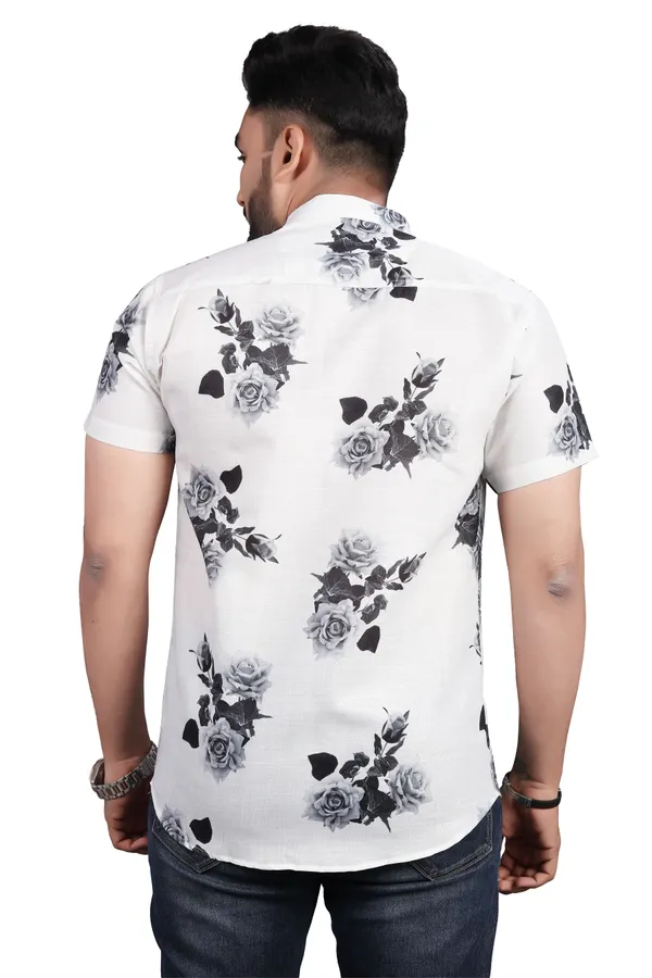 MEN’S_WHITE_&_GREY_ROSE_PRINT_SLIM_FIT_CASUAL_SHIRT