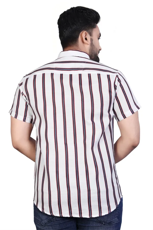 MEN’S_WHITE_&_MAROON_STRIPED_SLIM_FIT_CASUAL_SHIRT