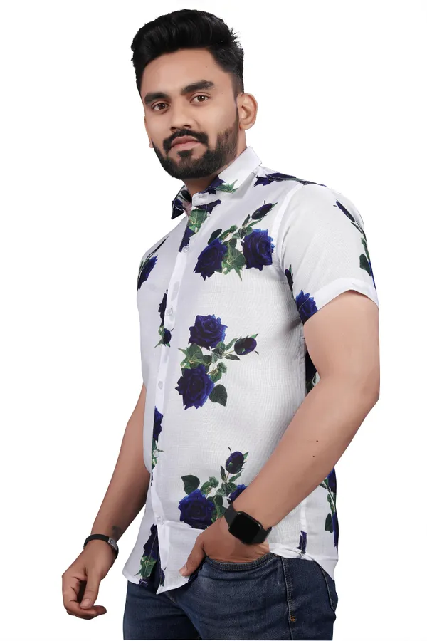 MEN’S_WHITE_&_NAVY_BLUE_ROSE_PRINT_SHIRT