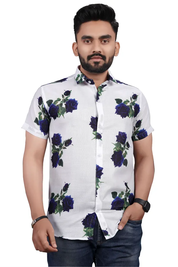 MEN’S_WHITE_&_NAVY_BLUE_ROSE_PRINT_SHIRT