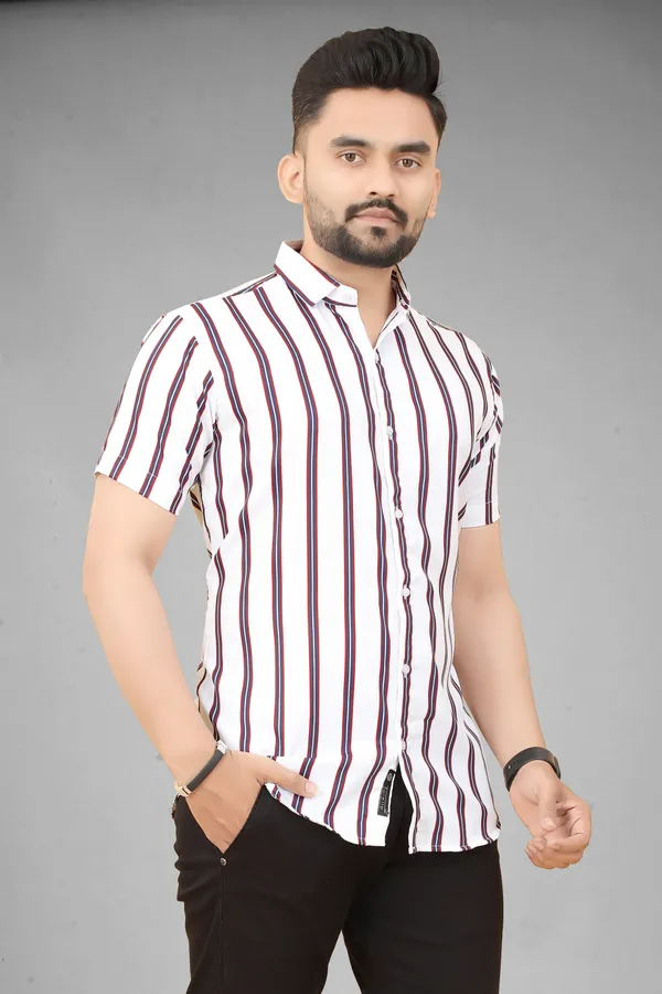 MEN’S_WHITE_&_RED_STRIPED_SLIM_FIT_CASUAL_SHIRT