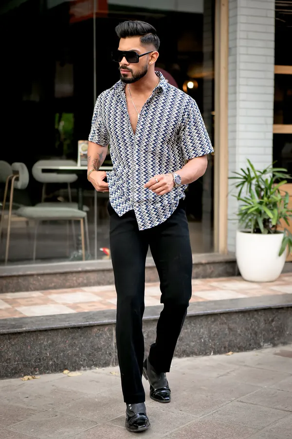 Blue_Regular_Fit_Crochet_New_Design_Shirt_For_Men
