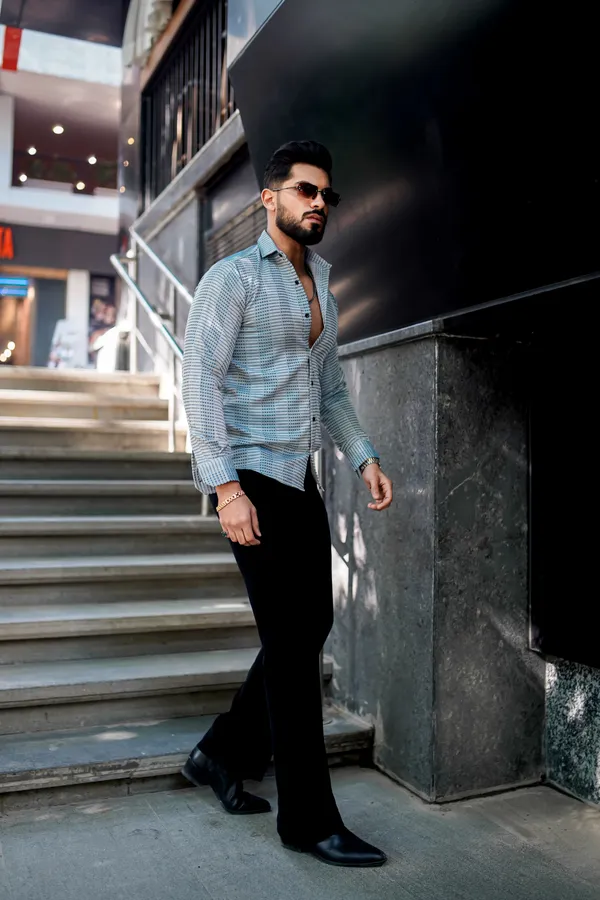Green_Regular_Fit_Texture_New_Design_Shirt_For_Men