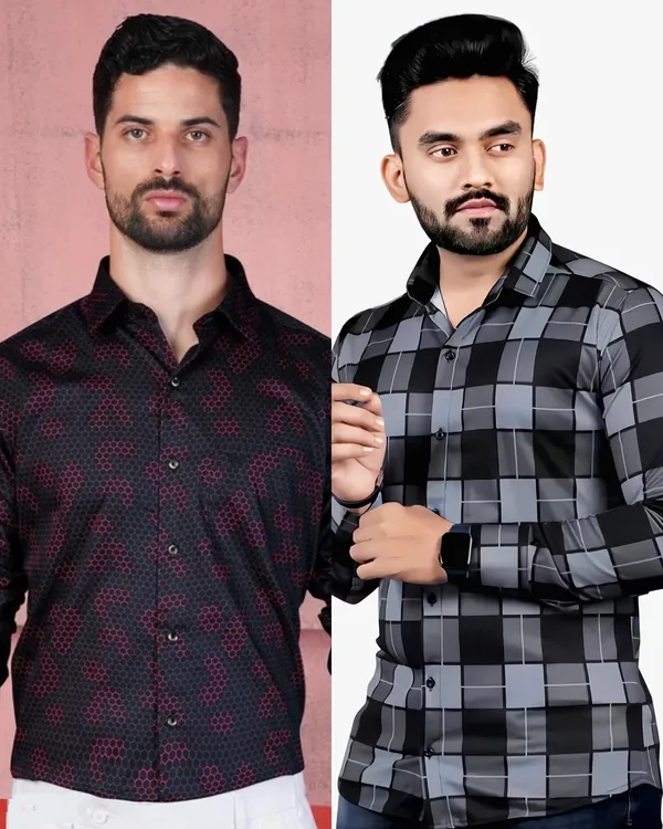 Pack_Of_2_Lycra_Full_Sleeve_Shirt_For_Men