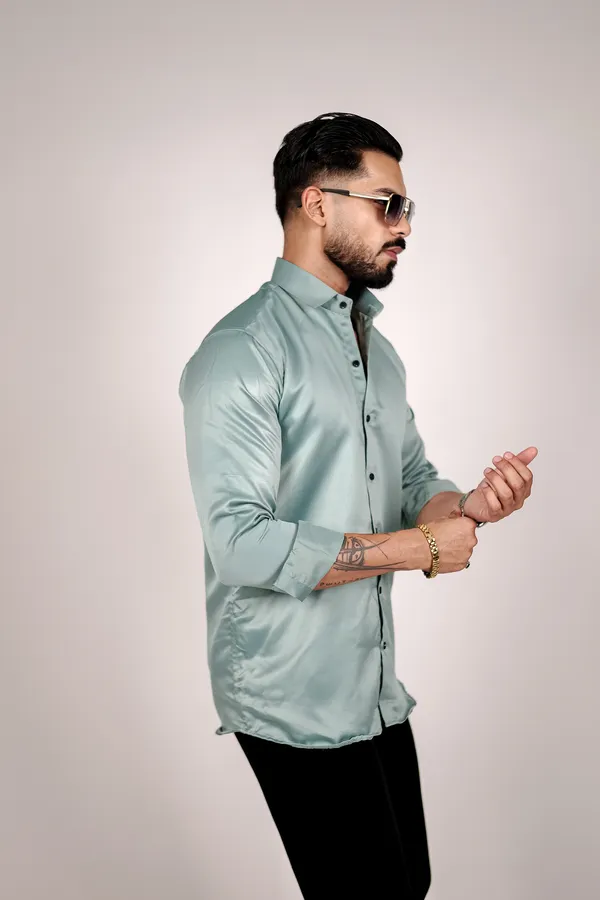 MEN'S_PLAIN_GREEN_SHIRT