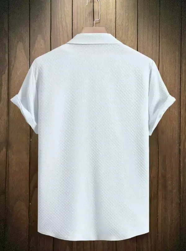 White_Regular_Fit_Popcorn_New_Design_Shirt_For_Men